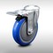 Service Caster 5 Inch SS Blue Polyurethane Wheel Swivel Bolt Hole Caster with Total Lock Brake SCC-SSBHTTL20S514-PPUB-BLUE - alternate 1